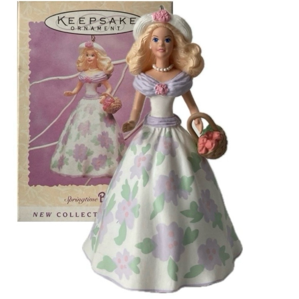 NWT Vintage Hallmark Keepsake Ornament Springtime Barbie.